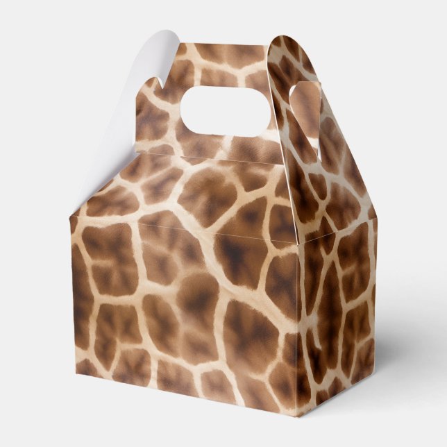 Safari Giraffe Print Favour Box (Front Side)