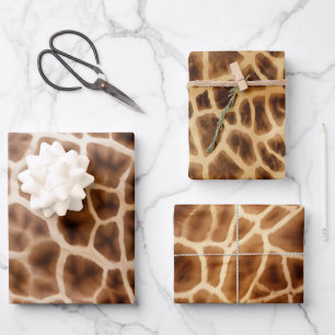Safari Giraffe Print Wrapping Paper Sheet