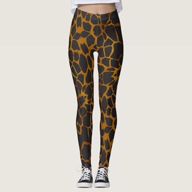 Safari Giraffe skin Print Leggings (Front)