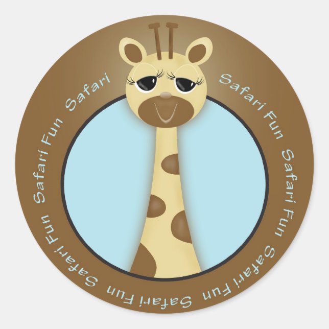 Safari Giraffe Sticker (Front)