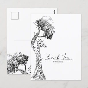 Safari Giraffe Theme Postcard Design