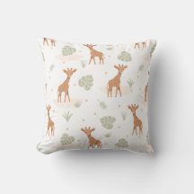 Safari Giraffe Throw Pillow