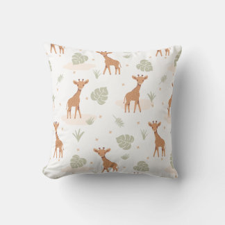 Safari Giraffe Throw Pillow