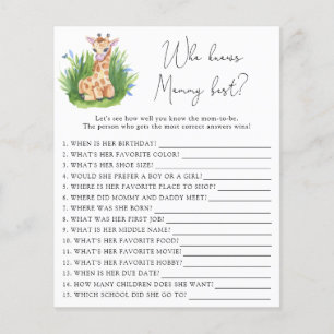 Safari Giraffe - Who knows Mummy best