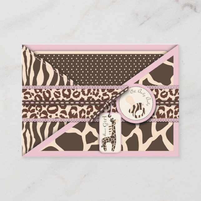 Safari Girl Reminder Notecard (Front)
