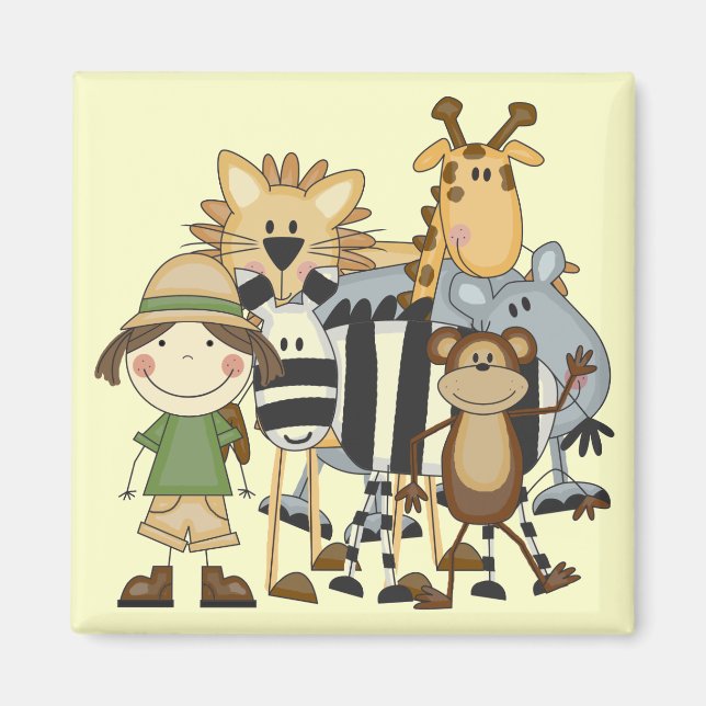 Safari Girl T-shirts and Gifts Magnet (Front)