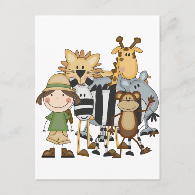 Safari Girl T-shirts and Gifts Postcard (Front)