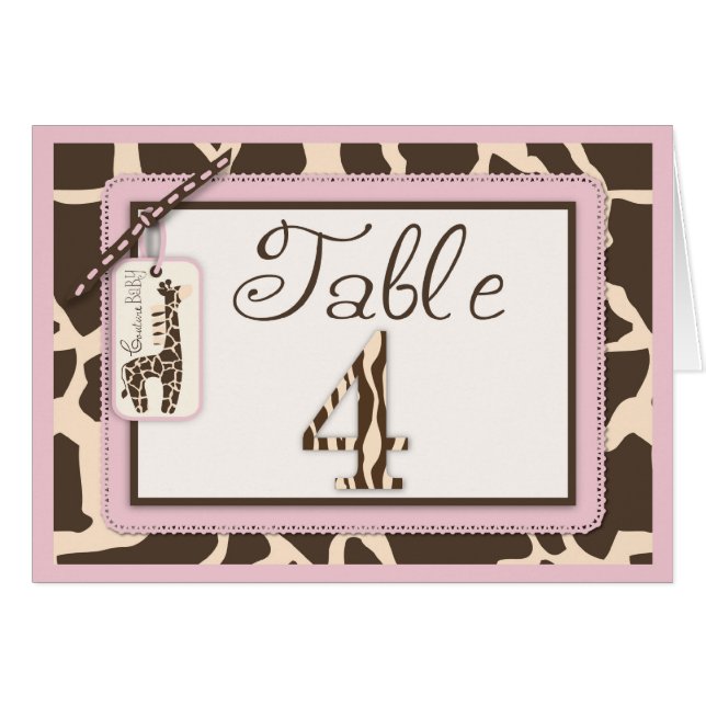 Safari Girl Table Card 4 (Front Horizontal)
