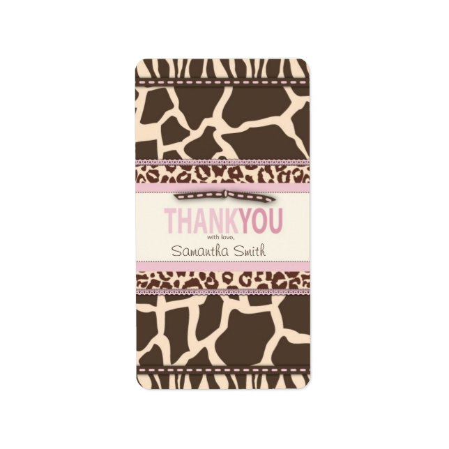 Safari Girl TY Mini Candy Bar Label (Front)