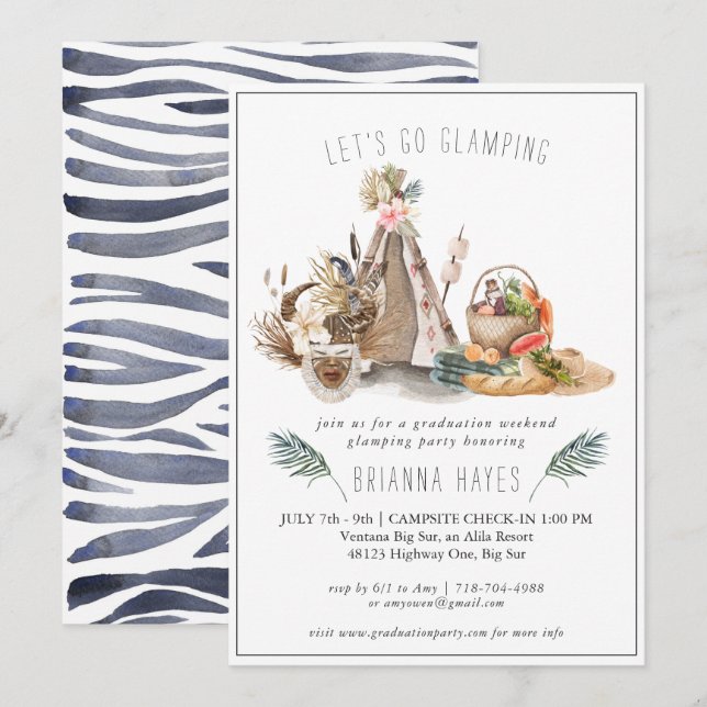 Safari Graduation Glamping Camping Weekend (Front/Back)