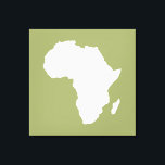 Safari Green Audacious Africa Canvas Print<br><div class="desc">Africa map outline in white with contrasting colours in Emporio Moffa's "Safari" palette inspired by the daring adventurousness and wilderness of the continent.</div>