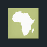 Safari Green Audacious Africa Canvas Print<br><div class="desc">Africa map outline in white with contrasting colours in Emporio Moffa's "Safari" palette inspired by the daring adventurousness and wilderness of the continent.</div>