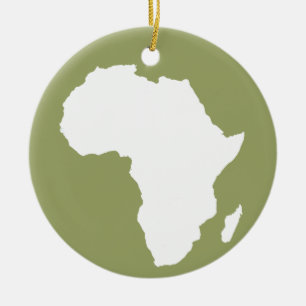 Safari Green Audacious Africa Ceramic Tree Decoration