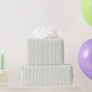 Safari Green Stripes Birthday Wrapping Paper