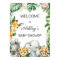 Safari Greenery Baby Shower Welcome Poster