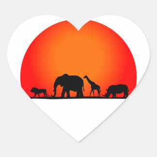 Safari Heart Sticker