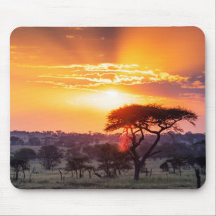 Safari in the Serengeti National Park Mouse Mat