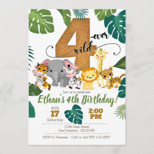 Safari Invitation for 4th Birthday