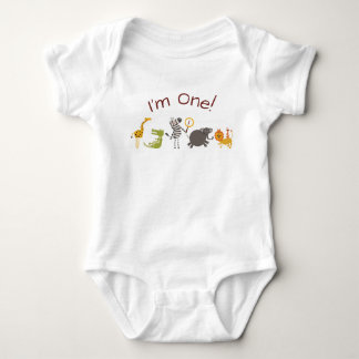 Safari Jungle Animal Birthday Outfit Romper Baby Bodysuit