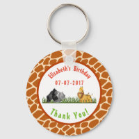 Safari Jungle Animal Illustration Birthday Thanks