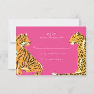 Safari Jungle Animal Wedding RSVP