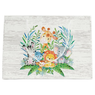 safari Jungle Animals Baby Shower Gift Bag