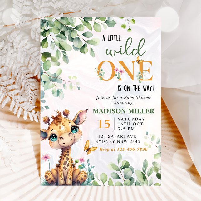 Safari Jungle Animals Baby Shower  Invitation (Creator Uploaded)