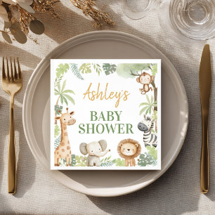 Safari Jungle Animals Baby Shower Napkins