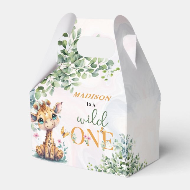 Safari Jungle Animals Birthday Favour Box (Back Side)