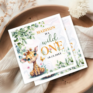 Safari Jungle Animals Birthday Napkin