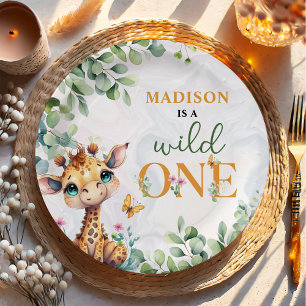 Safari Jungle Animals Birthday Paper Plate