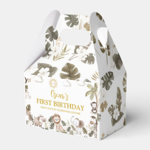 Safari Jungle Animals Birthday Party Favor Box