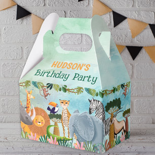 Safari jungle animals boy custom favour box
