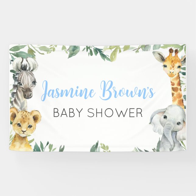 Safari / Jungle animals digital backdrop, banner. Banner (Horizontal)