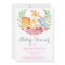 Safari Jungle Animals Girl Baby Shower Invitation