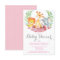 Safari Jungle Animals Girl Baby Shower Invitation