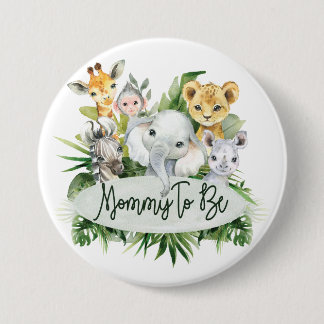Safari Jungle Animals Mummy to be baby shower pin