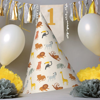 Safari Jungle Animals Party Hat