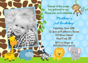 animal birthday invitations zazzle uk