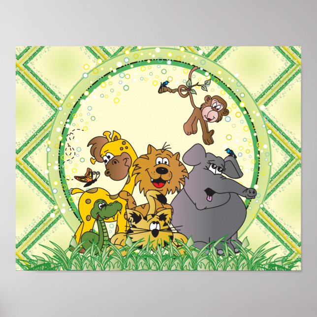 Safari Jungle Baby Animals Poster (Front)