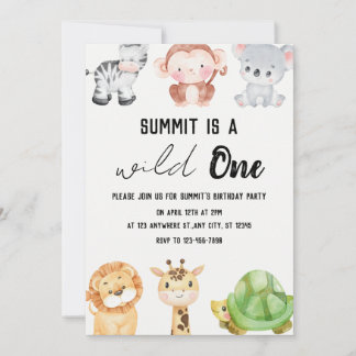 Safari Jungle Baby Invite