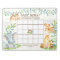Safari Jungle Baby Shower Bingo Game Notepad