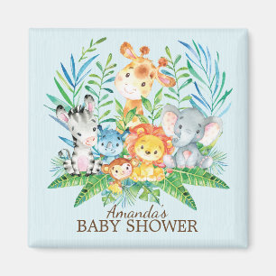 Safari Jungle Baby Shower Favour Magnet