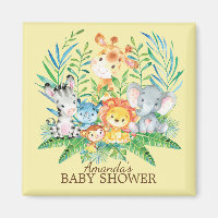 Safari Jungle Baby Shower Favour Magnet