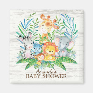 Safari Jungle Baby Shower Favour Magnet