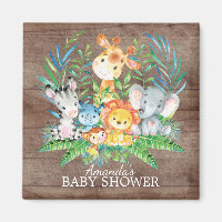 Safari Jungle Baby Shower Favour Magnet
