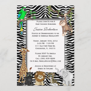 Safari Jungle Baby Shower Invitation