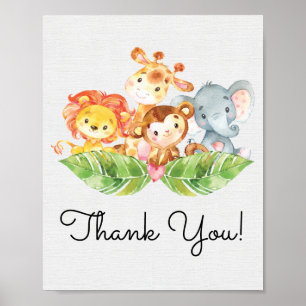 Safari Jungle Baby Shower Sign