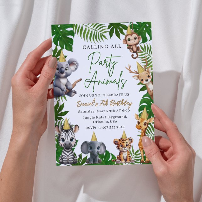 Safari Jungle Birthday Invitation for Kids  (Creator Uploaded)