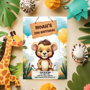 Safari Jungle Birthday Invitation for Kids